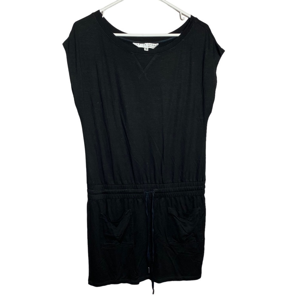 Trina Turk Black Drawstring Mini Dress Size 4